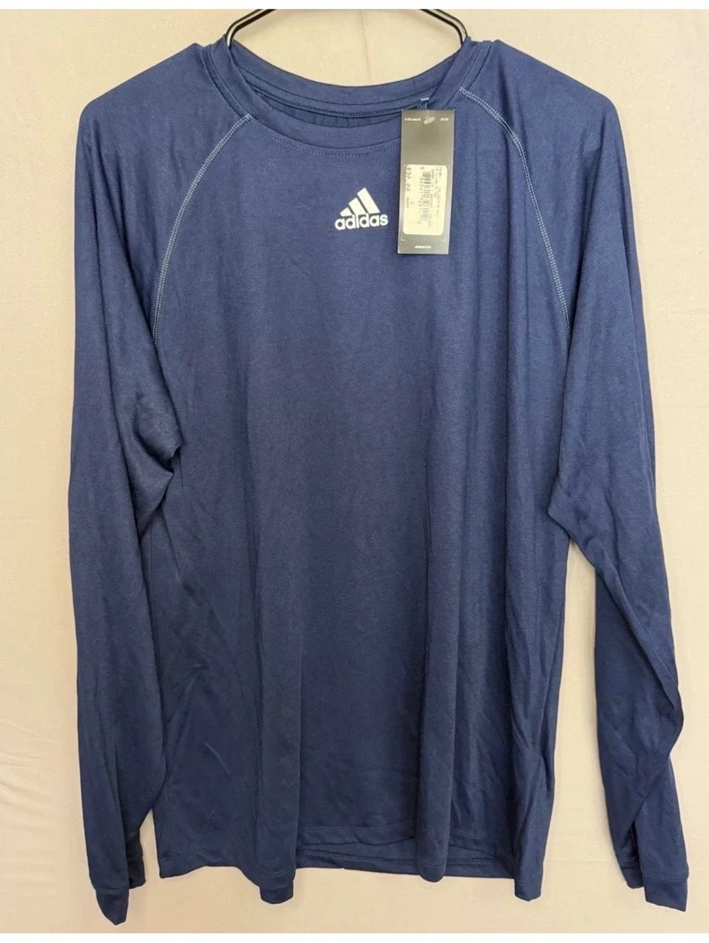 Adidas Climalite Long Sleeve Performance Athletic Shirt Nacy, NWT, Size S